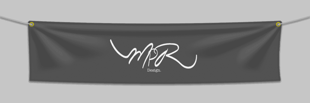 Custom vinyl banner with MPR Logo