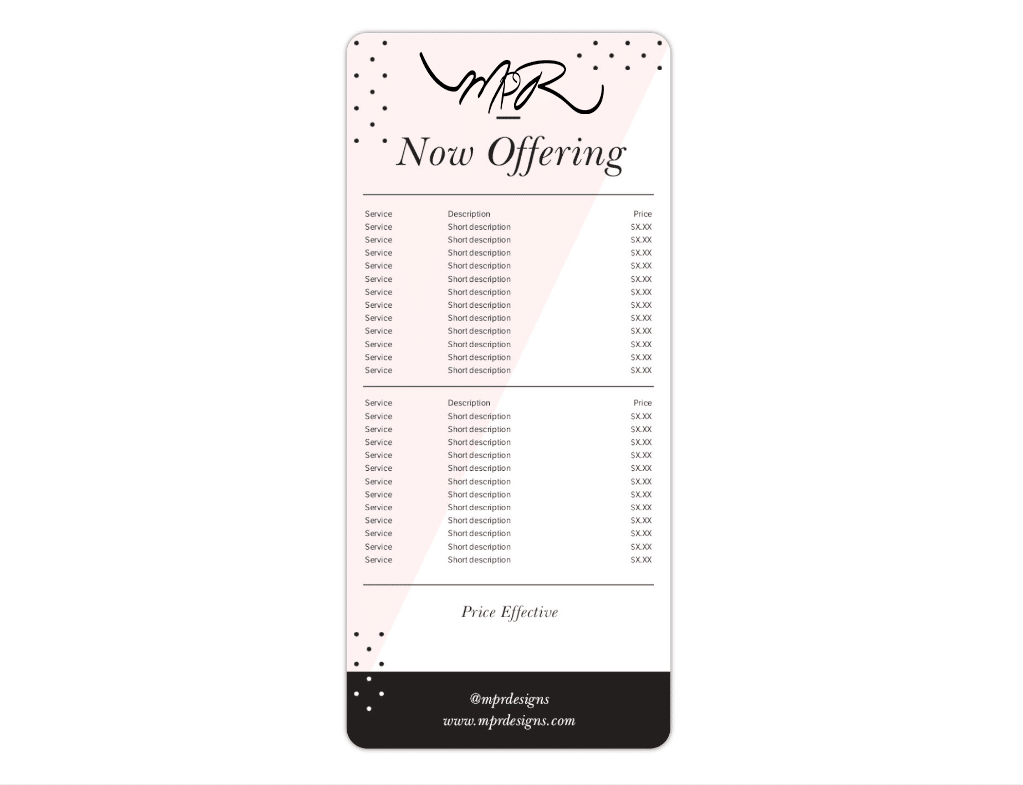 rack card