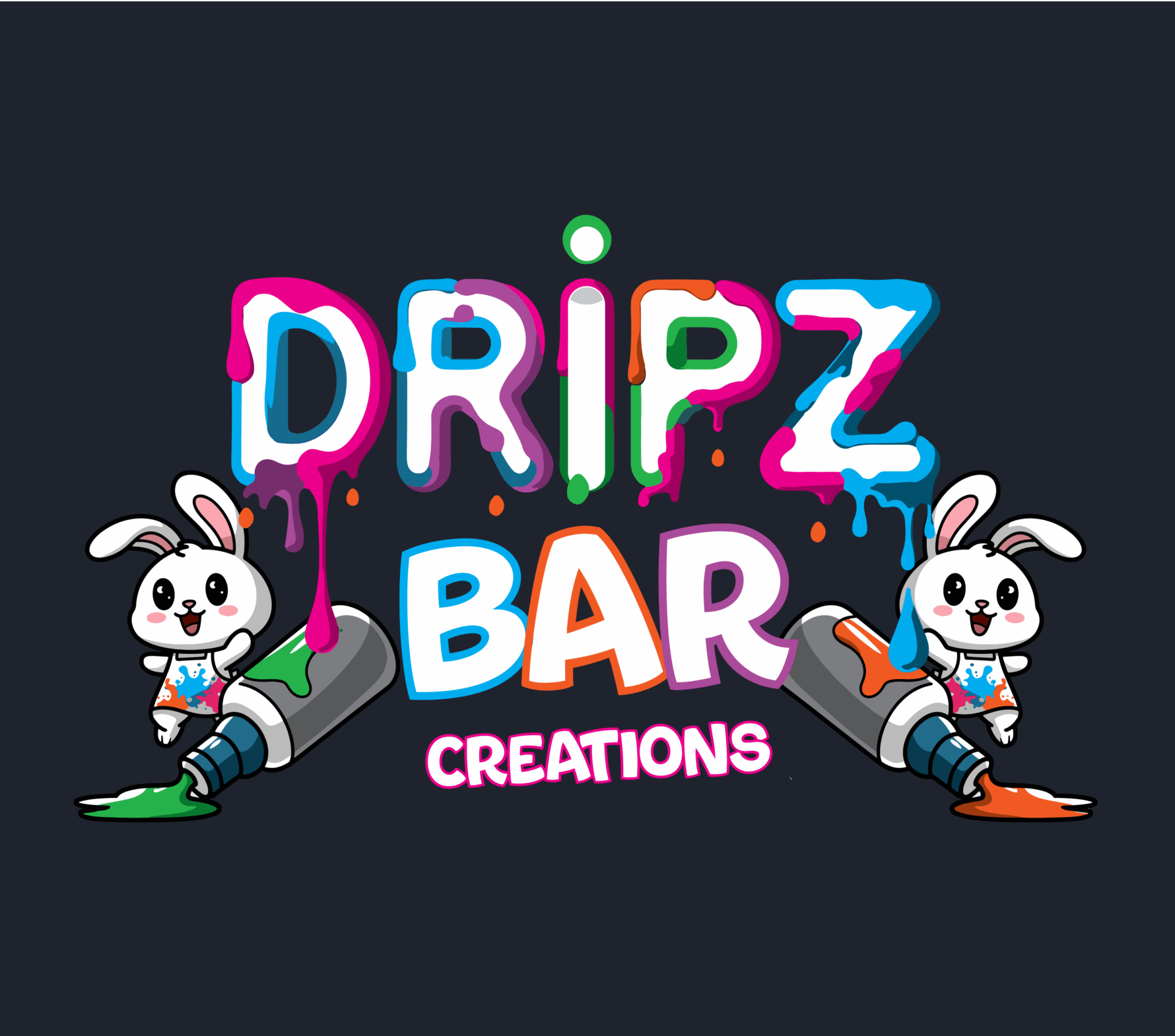 Dripz Bar Creation Logo Created by MPRDesigns, south florida paint pour experience